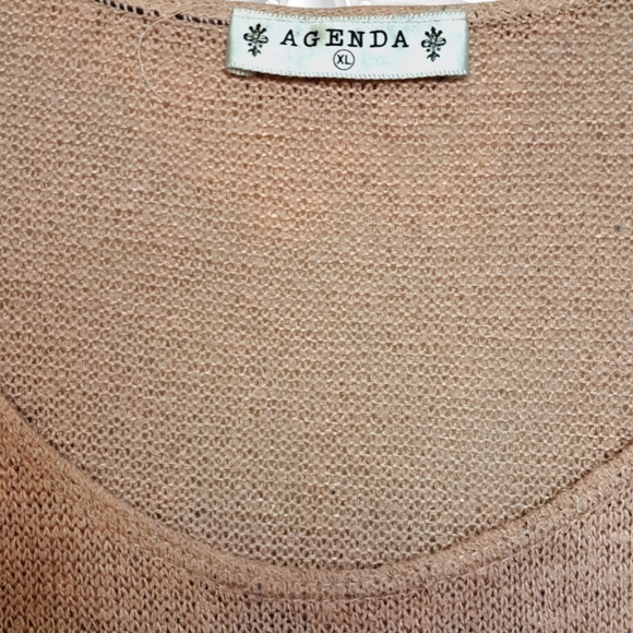 Agenda Tan Short Short Sleeve Eiffel Tower “Paris” Top  - Picture 2 of 3